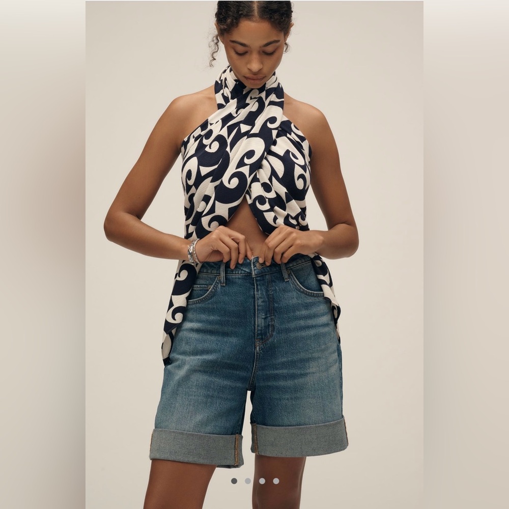 Anthropologie Pilcro The Austyn High Rise Cuffed Jean Shorts